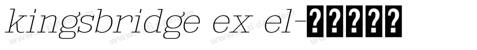 kingsbridge ex el字体转换
